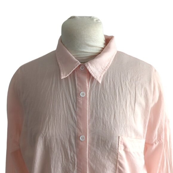 Line Cotton Button Down Shirt - Picture 5 of 6